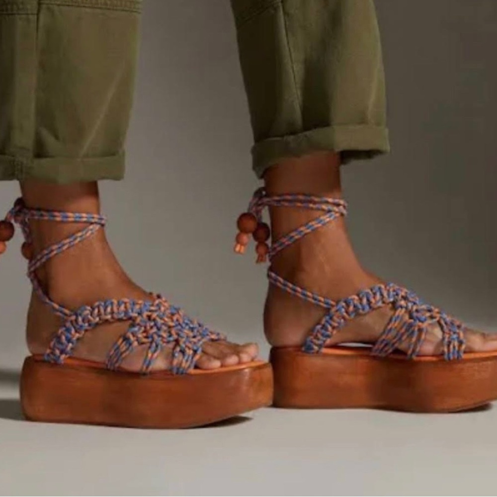 Anthropologie by The Odells braided platform sandals
